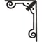 Ekena Millwork Fleur De Lis Wrought Iron Bracket, (Single center brace), Antiqued Silver 1 1/2"W x 7 1/2"D x 10"H BKTM01X07X10SFLASV - alternate 6